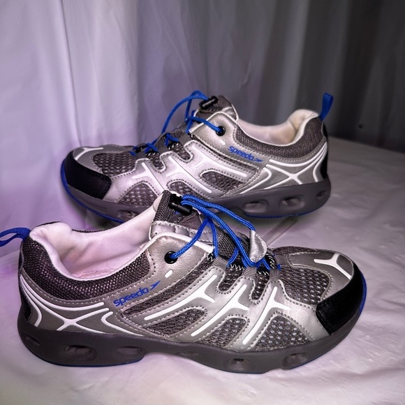 Speedo Shoes - Speedo Silver and Blue Athletic Sneakers